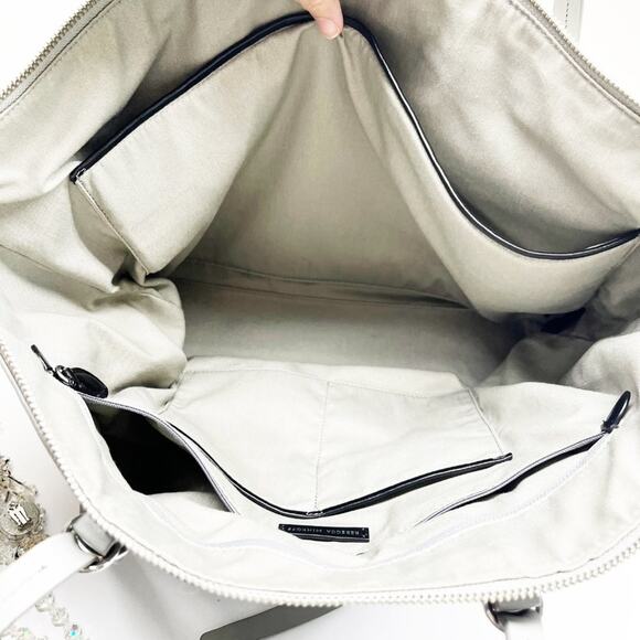 Rebecca Minkoff Signature Leather Perla Gray Tote Bag - Picture 7 of 11